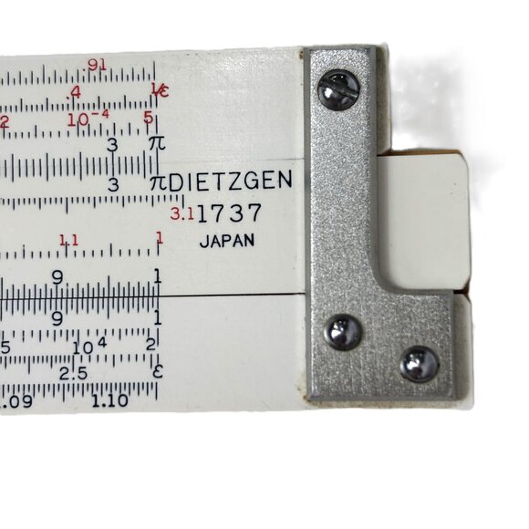 VTG Slide Rule Dietzgen 1737 Microglide Decimal Trig Type Log Log Leather Case - Picture 1 of 10